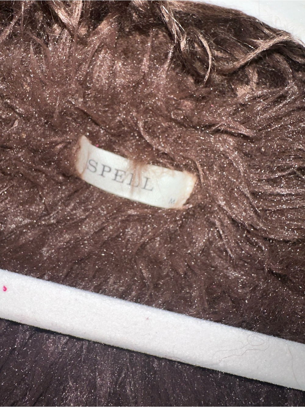 Spell Joplin Pink Coat with Dark Brown Faux-Fur Trim - Picture 2 of 7